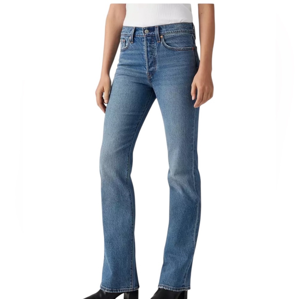 y2k levi’s 501 slim bootcut high waisted denim jeans